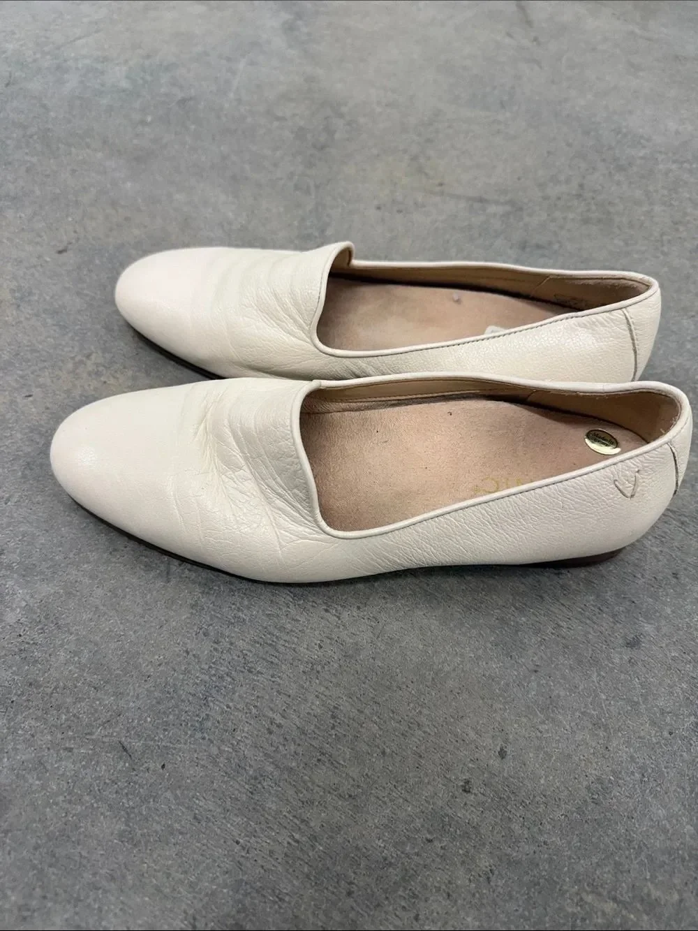 Vionic Cream Leather Slip-On Loafers for Women